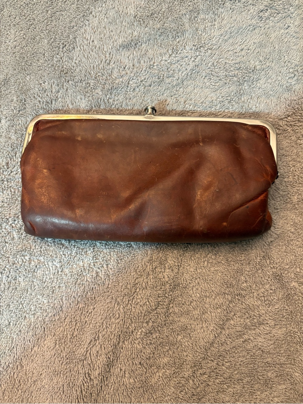 HOBO Brown Leather Clutch Wristlet